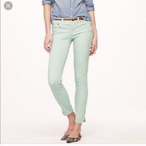 Jcrew Mint Toothpick Jeans